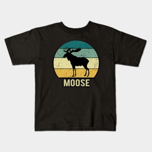 Moose At Sunset A Gift For Moose Lovers Kids T-Shirt